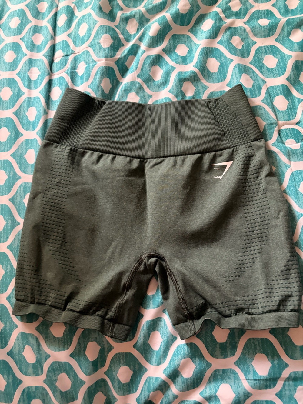 Woman’s Athletic Compression Shorts in Dark Olive - Gymshark